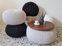Soma Pouf Ø 55 cm Strickhocker Sitzpouf Sitzpuff...