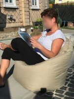 Soma Sitzsessel Sitzsack Garten Sessel ø 60 H 70 cm Gamingsessel outdoor Bamba sehr formstabil pflegeleic (BxHxL) 60 x 70 x 60 cm rot - bordeaux