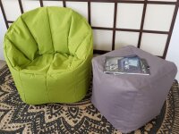 Soma Sitzsessel Sitzsack Garten Sessel ø 60 H 70 cm Gamingsessel outdoor Bamba sehr formstabil pflegeleic (BxHxL) 60 x 70 x 60 cm grau - basalt
