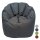Soma Sitzsessel Sitzsack Garten Sessel ø 60 H 70 cm Gamingsessel outdoor Bamba sehr formstabil pflegeleic (BxHxL) 60 x 70 x 60 cm grau - basalt