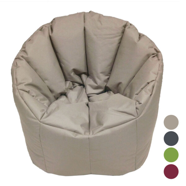 Soma Sitzsessel Sitzsack Garten Sessel ø 60 H 70 cm Gamingsessel outdoor Bamba sehr formstabil pflegeleic (BxHxL) 60 x 70 x 60 cm beige - taupe