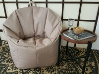 Soma Sitzsessel Sitzsack Garten Sessel ø 60 H 70 cm Gamingsessel outdoor Bamba sehr formstabil pflegeleic (BxHxL) 60 x 70 x 60 cm beige - taupe