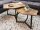 Soma Couchtisch Set 2 Stück Wohnzimmer Tisch Satztisch Paris Metall-Gestell schwarz oder weiß (BxHxL) 120 x 45 x 70 cm schwarz matt - tabacco