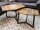 Soma Couchtisch Set 2 Stück Wohnzimmer Tisch Satztisch Paris Metall-Gestell schwarz oder weiß (BxHxL) 120 x 45 x 70 cm schwarz matt - tabacco