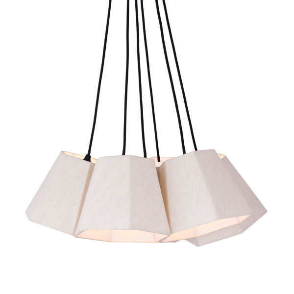 Soma Hängelampe Pendelleuchte 6-flammig Hängeleuchte Deckenlampe Esstisch Cluster (BxHxL) 50 x 16 x 60 cm