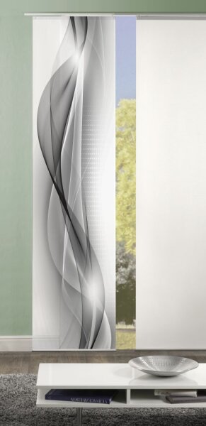 Home Wohnideen Schiebevorhang Dekostoff Digitaldruck Neblana 245 x 60 cm Grau