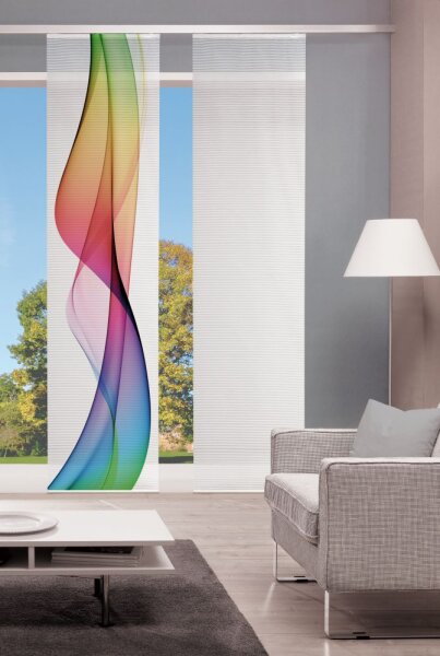 Home Wohnideen Schiebevorhang Digitaldruck Bambus-Optik "Welario"  260 x 60 cm Multicolor