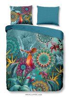 HIP Mako Satin Bettwäsche 2 teilig Bettbezug 140 x 220 cm Kopfkissenbezug 60 x 70 cm Lovise 6995.99.01 Multi
