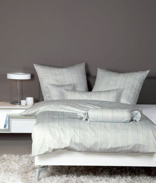 Janine Mako Satin 2 teilig Bettbezug 155 x 220 cm Kopfkissenbezug 80 x 80 cm Messina 43128-06 salbeigrün