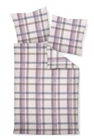 Janine Mako Satin 2 teilig Bettbezug 135 x 200 cm Kopfkissenbezug 80 x 80 cm Moments 98059-05 lilasalbei