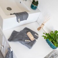 Knit Factory Ivy Waschlappen 12x24 cm Grau