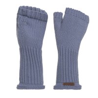 Knit Factory Cleo Handstulpen Indigo  Hellblau