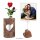 Soma Blumenvase Fotoständer Kartenhalter Hochzeitsgeschenk Hochzeitsdeko Set Mangoholz massiv (BxHxL) 12 x 20 x 5 cm