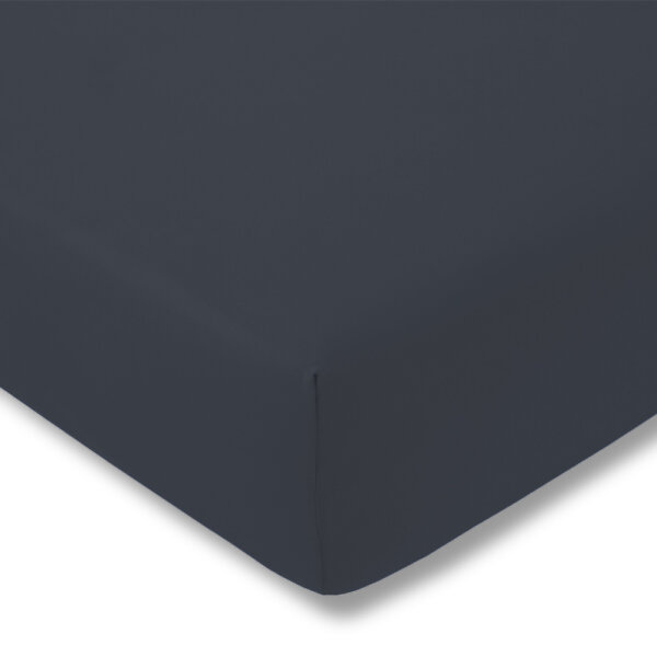 Estella Zwirn-Jersey 1 teilig Spannbetttuch 200 x 200 cm Spannbettlaken indigo
