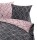 Dormisette Biber Bettwäsche 2tlg grau rosa 2294-93 | Bettwäsche-Set aus 100% Baumwolle | 2 teilige Wende-Bettwäsche 135x200cm & Kissen 80x80 cm | Geometrisches Muster Linien