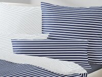 Irisette Mako-Satin Bettwäsche Set Nora 8255 blau 135 x 200 cm + 1 Kissenbezug 80x80 cm
