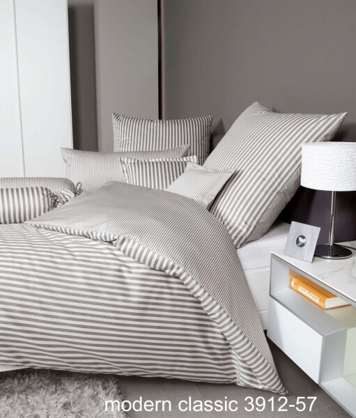 Janine Mako-Satin Bettwäsche 200X200+2x80x80 3 teilig  modernclassic 3912-57-620 vulkan