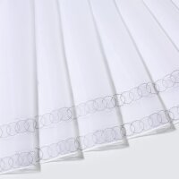 Gerster Bistro bestickt, Kleine Kreise B = 150 x H =45 cmTransparent Voile Kreise hellgrau