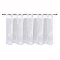 Gerster Bistro, bestickt B = 150 x H =50 cmTransparent Voile Graphisch weiß