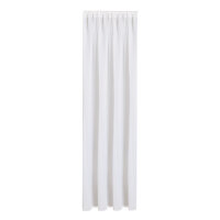 Gerster Schal mit Tunneldurchzug und Kräuselband Uni B = 140 x H =245 cmHalbtransparent Batist Uni offwhite