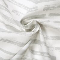 Gerster Schal mit Käuselband und Tunnelzug, 100%Baumwolle, GOTS zertifziert B = 140 x H =245 cmHalbtransparent Batist Streifen hellgrau