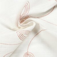 Gerster Schal mit Käuselband und Tunnelzug, 100%Baumwolle, GOTS zertifziert B = 140 x H =245 cmTransparent Webware Floral altrosa