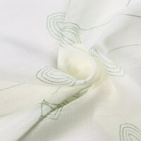 Gerster Schal mit Käuselband und Tunnelzug, 100%Baumwolle, GOTS zertifziert B = 140 x H =245 cmTransparent Webware Floral grün
