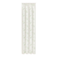 Gerster Schal mit Käuselband und Tunnelzug, 100%Baumwolle, GOTS zertifziert B = 140 x H =245 cmTransparent Webware Floral grün
