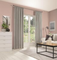 Gerster Schal mit Käuselband und Tunnelzug, 100%Baumwolle, GOTS zertifziert B = 140 x H =245 cmTransparent Webware Floral hellgrau
