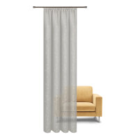 Gerster Schal mit Käuselband und Tunnelzug, 100%Baumwolle, GOTS zertifziert B = 140 x H =245 cmTransparent Webware Floral hellgrau