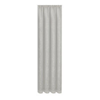 Gerster Schal mit Käuselband und Tunnelzug, 100%Baumwolle, GOTS zertifziert B = 140 x H =245 cmTransparent Webware Floral hellgrau