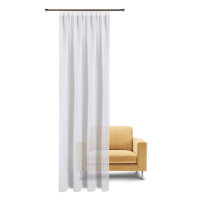 Gerster Schal mit Käuselband und Tunnelzug, 100%Baumwolle, GOTS zertifziert B = 140 x H =245 cmTransparent Webware Uni offwhite