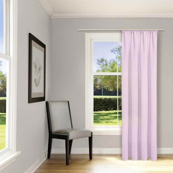 Gerster Schal mit Käuselband und Tunnelzug, 100%Baumwolle, GOTS zertifziert B = 140 x H =245 cmTransparent Webware Uni rosa