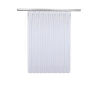 Gerster Store Alina mit Smokband, variabel B = 600 x H =150 cmTransparent Effekt-Webware Uni weiß