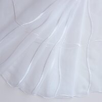 Gerster Stickereibistro B = 150 x H =50 cmTransparent Voile Graphisch weiß