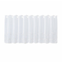 Gerster Stickereibistro B = 150 x H =50 cmTransparent Voile Graphisch weiß