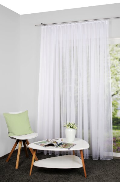 Home Wohnideen Fertigstore Uni Feinsable "Sablio" 145 x 450 cm Weiss