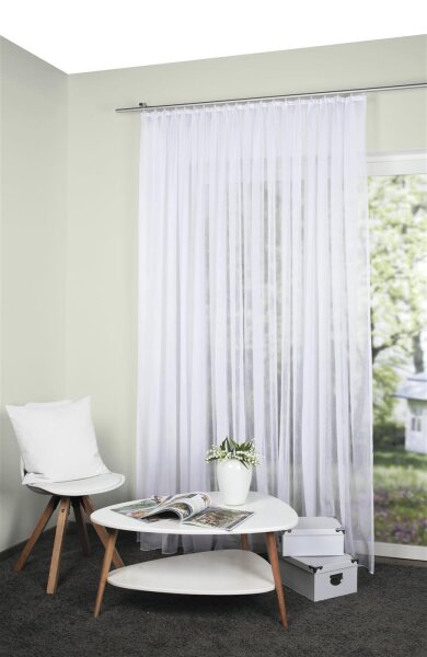Home Wohnideen Fertigstore Uni Flammgarn "Flamio"  245 x 300 cm Weiss