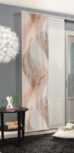 Home Wohnideen Schiebevorhang Dekostoff Digitaldruck "Torre" 245 x 60 cm Kupfer