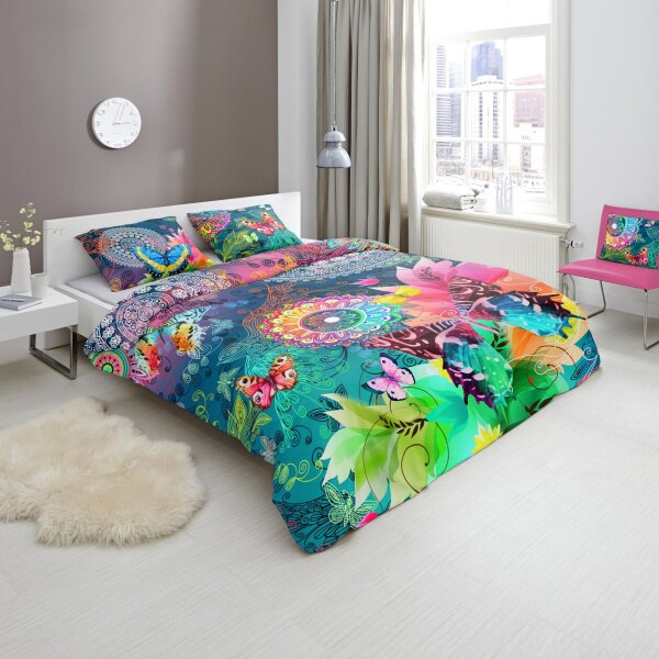 hip Mako Satin Bettwäsche 2 teilig Bettbezug 155 x 220 cm Kopfkissenbezug 80 x 80 cm Alleen In Mag 2 Ivm. Amazon-  Espico 5104.99.12 Multi