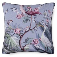 Descanso Microfaser Kissen 1 teilig Dekokissen 48 x 48 cm gefüllt Kissen Sarenza 9343.03.75 Grey