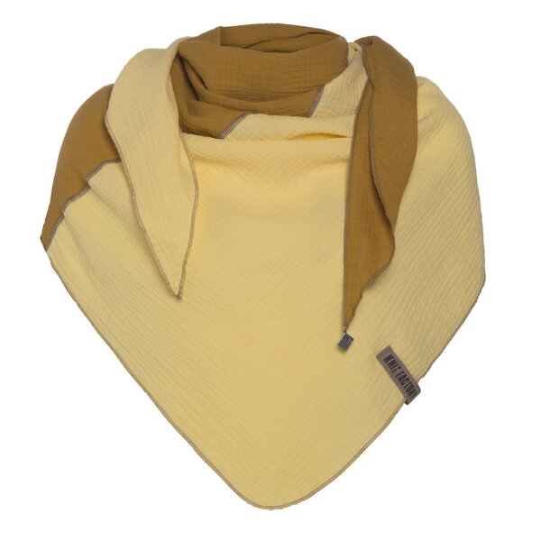 Knit Factory Fay Dreieckstuch 190x85 Ocker/Citrus 190 x 85 cm Gelb