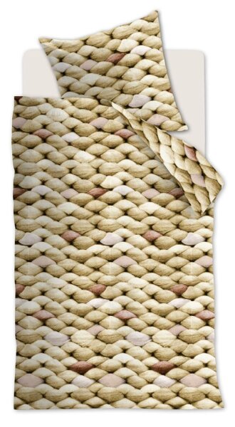 Beddinhouse Bettwäsche Renforcé Big Ochre + 1x 1 , 1 Ocker 135x200, 135 x 200 cm