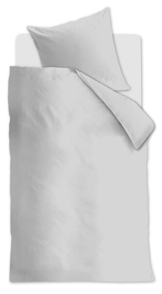 Beddinhouse Bettwäsche 100% Organic cotton, / , 144TC Organic Basic Light Grey + 1x 1 , 1 Hell 30x30, 76x68 Grau