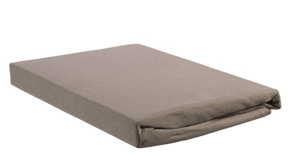Beddinhouse Jersey Spannbettlaken , Baumwolle Hl Taupe /220 Cm Hh: 30 Cm /220 cm Steghöhe: 30 cm 1 Taupe 160 x 200 natur