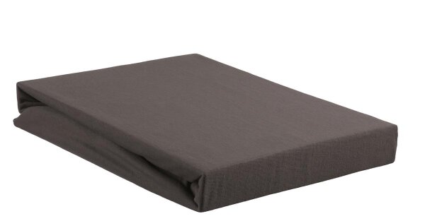 Beddinhouse Jersey Spannbettlaken , Baumwolle Td Anthracite /220 Cm Hh: 10 Cm /220 cm Steghöhe: 10 cm 1 Topper