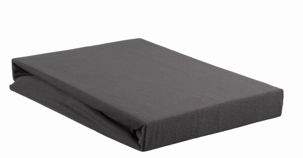 Beddinhouse Jersey Spannbettlaken , Baumwolle Tds Anthracite /220 Cm Hh: 10 Cm /220 cm Steghöhe: 10 cm 1 Splittopper