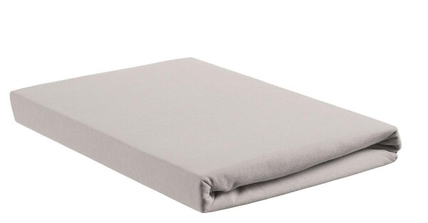 Beddinhouse Jersey Spannbettlaken , Baumwolle Tds Light Grey /220 Cm Hh: 10 Cm /220 cm Steghöhe: 10 cm 1 Splittopper