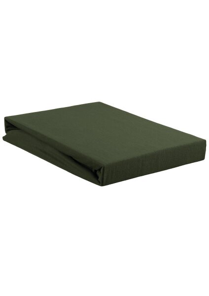 Beddinhouse Jersey Spannbettlaken , Baumwolle 160 Hl Dark Green /220 cm Steghöhe: 30 cm 1 Dunkel 140x200, 140 x 200 grün