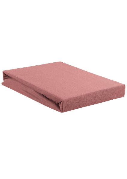 Beddinhouse Jersey Spannbettlaken , Baumwolle 160 Td Pink /220 cm Steghöhe: 10 cm 1 Topper- 180x200, 180 x 200 rosa